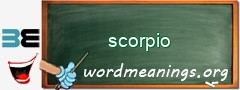 WordMeaning blackboard for scorpio